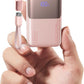 Mini Portable Charger Power Bank USB C Battery Pack with Cable 10000mAh 45W Ultra  - (L Pink))