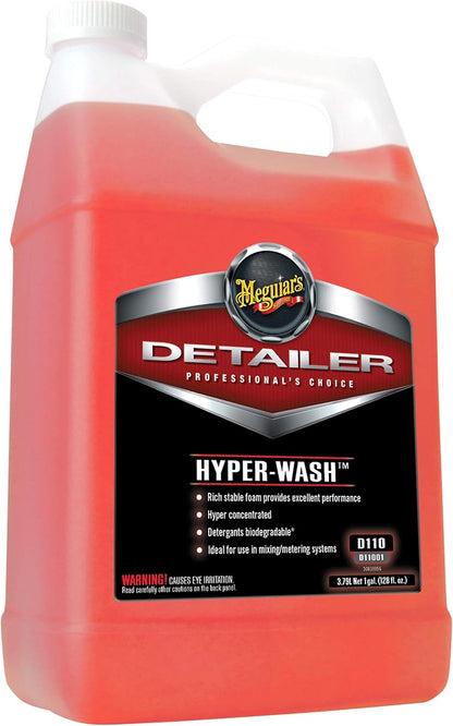 Meguiar's Hyper Wash Skuimende Karwas Lig Vuilheid Op en Laat 'n Ryk Glans – 1 Gallon (Verpakking Kan Verskil)