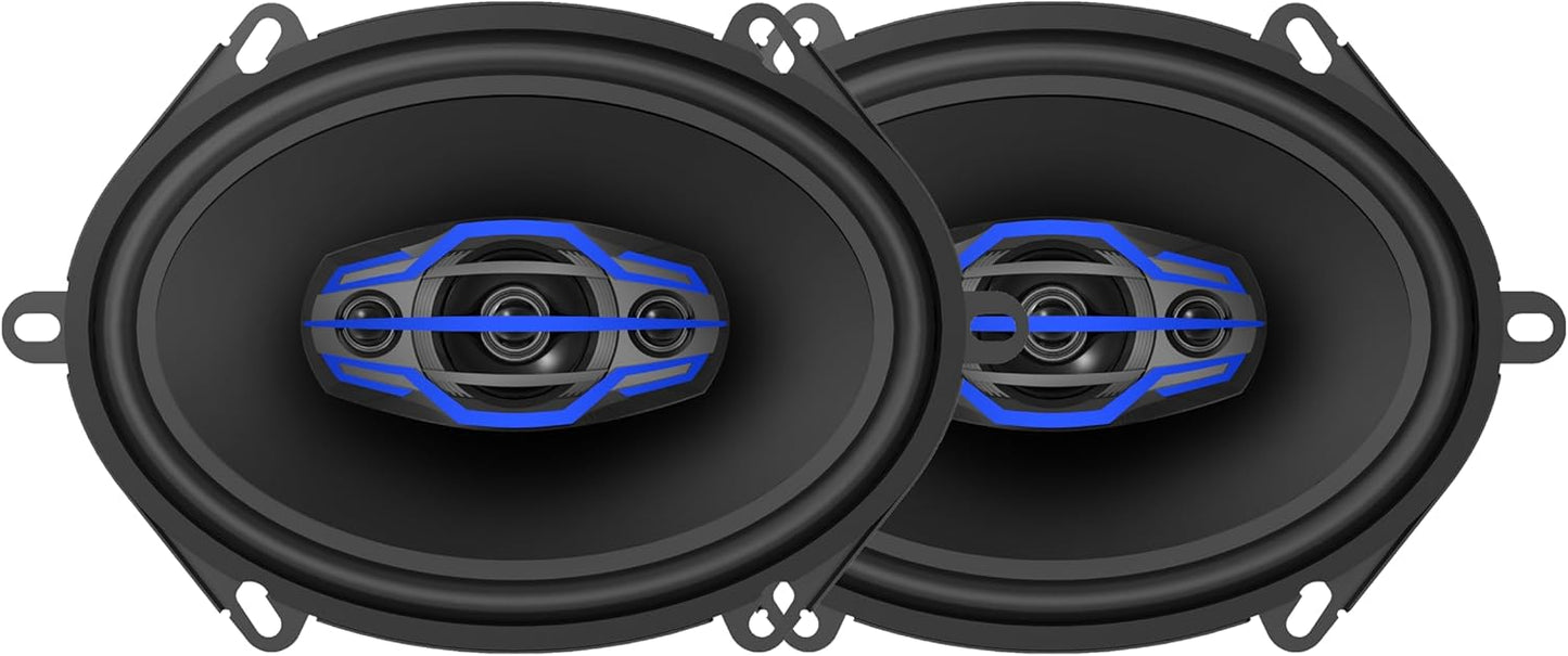 JS-Series JS6804 High Performance 4-Way 5x7/6x8 inch Car Audio Speakers 320 Watts Peak Power - PAIR