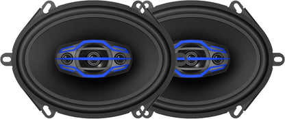 JS-Series JS6804 High Performance 4-Way 5x7/6x8 inch Car Audio Speakers 320 Watts Peak Power - PAIR