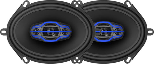 JS-Series JS6804 High Performance 4-Way 5x7/6x8 inch Car Audio Speakers 320 Watts Peak Power - PAIR