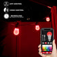 Monster 24 Foot Outdoor Smart RGB+IC+WW String Lights, 12 Bulb Color Flow Dimmable LEDs, Sound Reactive, Water & Weather Resistant, Compatible with Alexa, Siri, Google Home, App