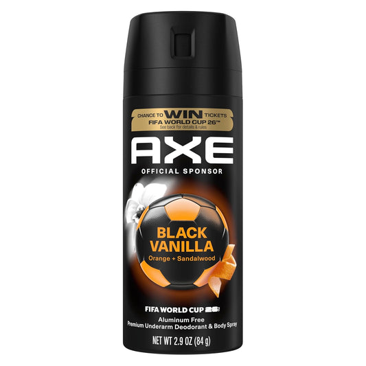 AXE Fine Fragrance Collection Body Spray Black Vanilla 72 Hour Freshness Aluminum Free - 2.9 oz (Pack of 3)