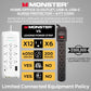 Monster 6ft White Power Strip and Tower Surge Protector, Heavy Duty Protection with 4050 Joule Rating, 12 120V-Outlets, 1 USB-A, and 1 USB-C Ports - Ideal for Computers, Home Theatre, Home Appliances