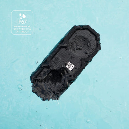 Altec Lansing LifeJacket - Waterdigte Bluetooth-luidspreker, duursame en draagbare luidspreker met Qi-draadlose laai en stemassistent, swart