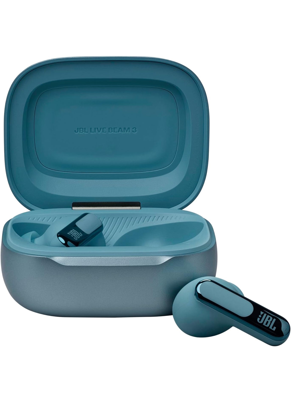 JBL Live Beam 3 - True Wireless Noise-Cancelling Closed-Stick Earbuds, 48Hrs Total Playback, Wireless Charging, 6 Mics for Perfect Calls, Multi-Point Connection, IP55 Waterproof and dustproof (Blue)
