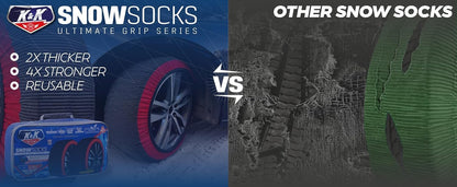 Snow Socks Tires Pro Series Ultimate Grip Sneeu-trekkragtoestel - Motors/SNV's Winter Noodtoerusting (XL)