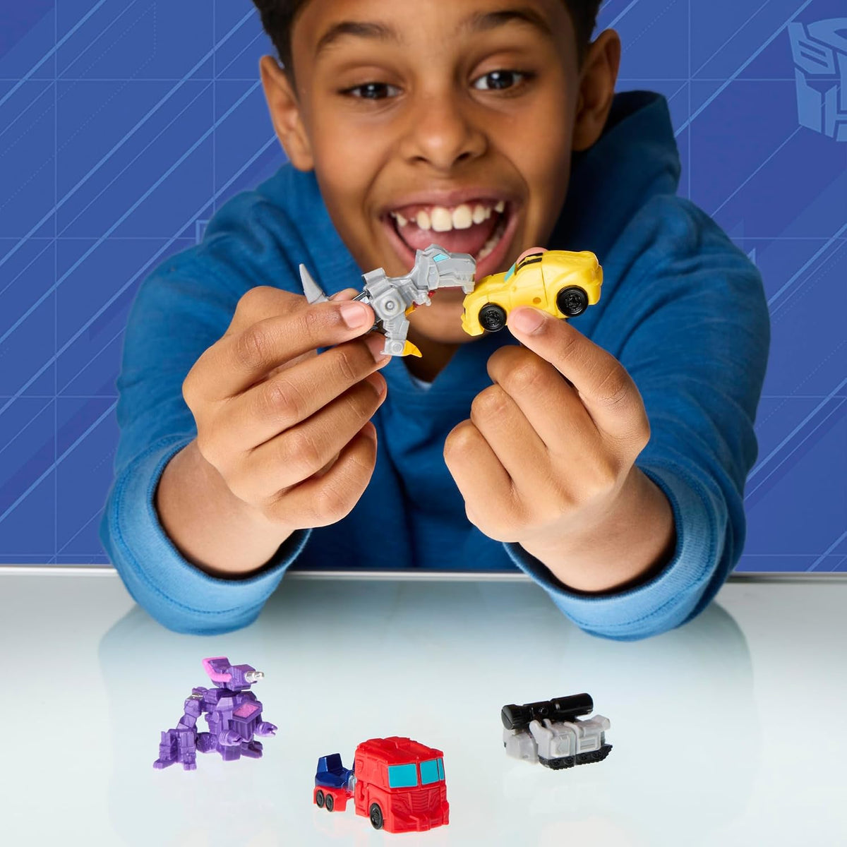 Transformers Tiny Turbo Changers 1.5" Mini Action Figures, Set of 5 Collectible Characters, Robot Toys for Ages 5+
