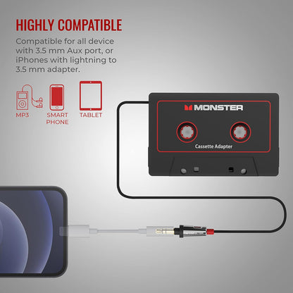 Monster iCarPlay Cassette Adapter 800 for iPod and iPhone