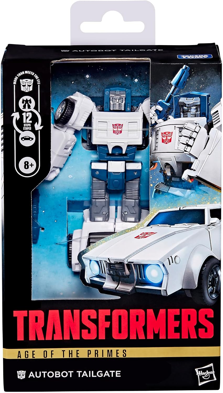 Transformers Age of the Primes Autobot Tailgate, Deluxe Class 5.25-inch Converting Action Figure, Robot Toys (Ages 8+)