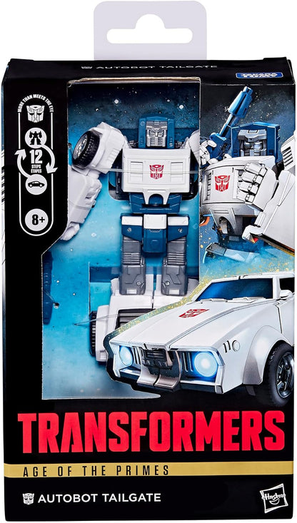 Transformers Age of the Primes Autobot Tailgate, Deluxe Class 5.25-inch Converting Action Figure, Robot Toys (Ages 8+)