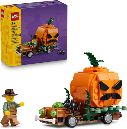 LEGO Jack-O'-Lantern Pickup Truck Building Toys for Boys & Girls, Ages 8+, Halloween Decor & Craft - (177 PCS)