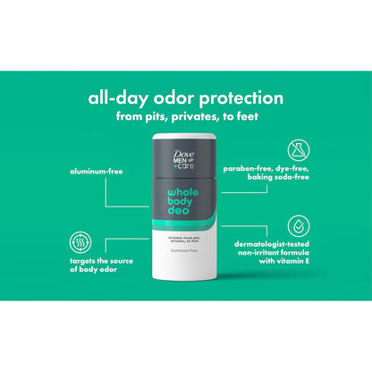 DOVE MEN Whole Body Deo Aluminum-Free Deodorant Stick Aloe + Bamboo (2.6 oz - 2PK)