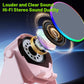 Wireless Induction Audio Bluetooth Speaker, 4 in 1 Phone Stand Speakers Amplifier with Colorful Ambient Light,360° Adjustable Holder - Pink