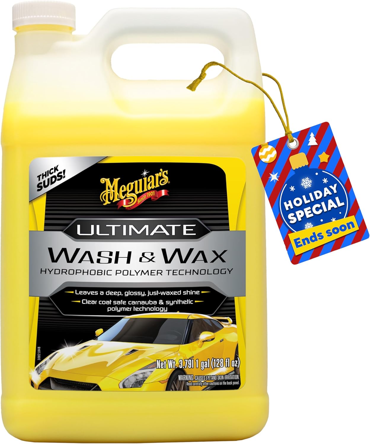 Meguiar's Ultimate Wash and Wax Shine, en Beskerm met 'n Verbeterde pH Neutrale Karverfskoonmaker - 1 Gallon