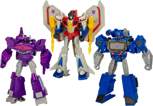 Transformers Decepticon Commander 3Pack of 5-Inch Robot Action Figures, Starscream, Shockwave & Soundwave, Interactive Toys - (Ages 6 and Up)