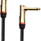 Monster Prolink Rock Instrument Cable. 8 in Right Angle to Right Angle Guitar Cable. for Electric Guitar Cable. 95% Copper Braided Shielded Guitar Cable