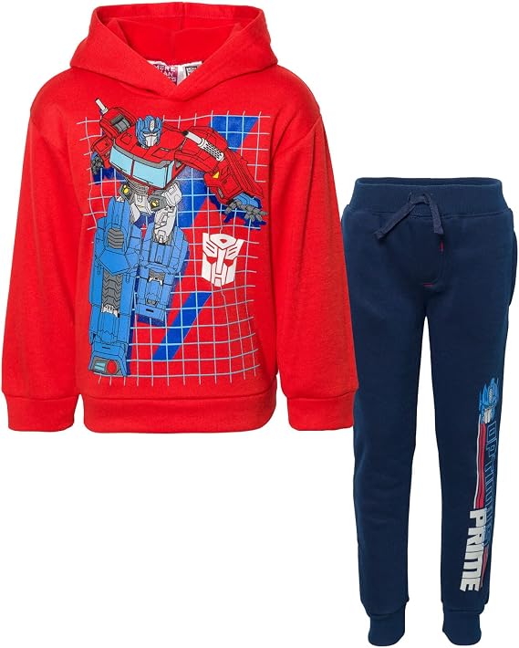 Transformers Boys' 2-Piece Fleece Hoodie and Joggers Set Toddler to Big Kid