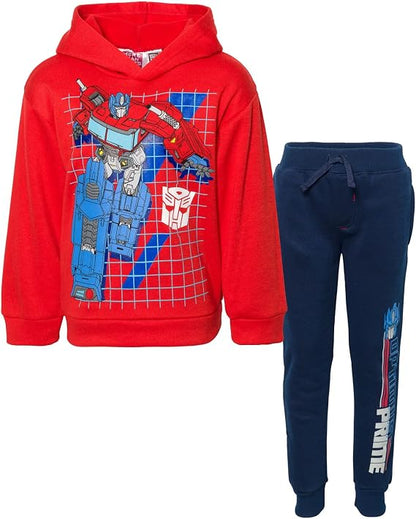 Transformers Boys' 2-Piece Fleece Hoodie and Joggers Set Toddler to Big Kid