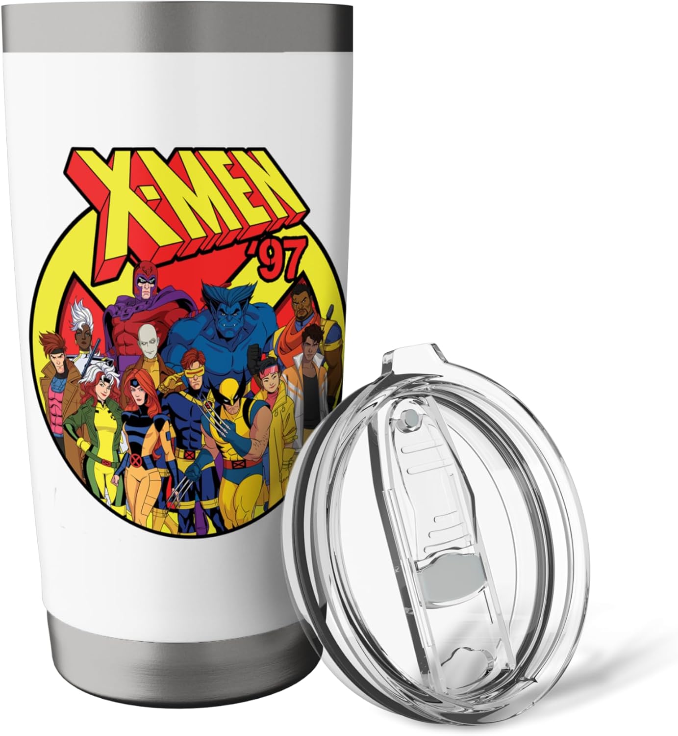 Marvel Studios X-Men '97 Animated Series Team and Title Logo Stainless Steel Insulated Tumbler