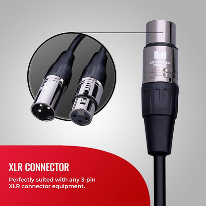 Monster Prolink Classic Mikrofoonkabel. 100 voet Silwerkontak XLR-kabels. Mikrofoonkabel met MultiTwist-konstruksie. 95% Kopergevlegte Skild XLR-kabel. Mikrofoonkabel.
