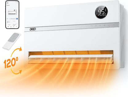 Dreo Slimline Slim Verhitter, Elektriese Ruimteverwarmer 1500W, 120° Vertikale Ossillasie, Verstelbare Termostaat, Afstandsbeheer, 24H-tydhouer Werk met Alexa