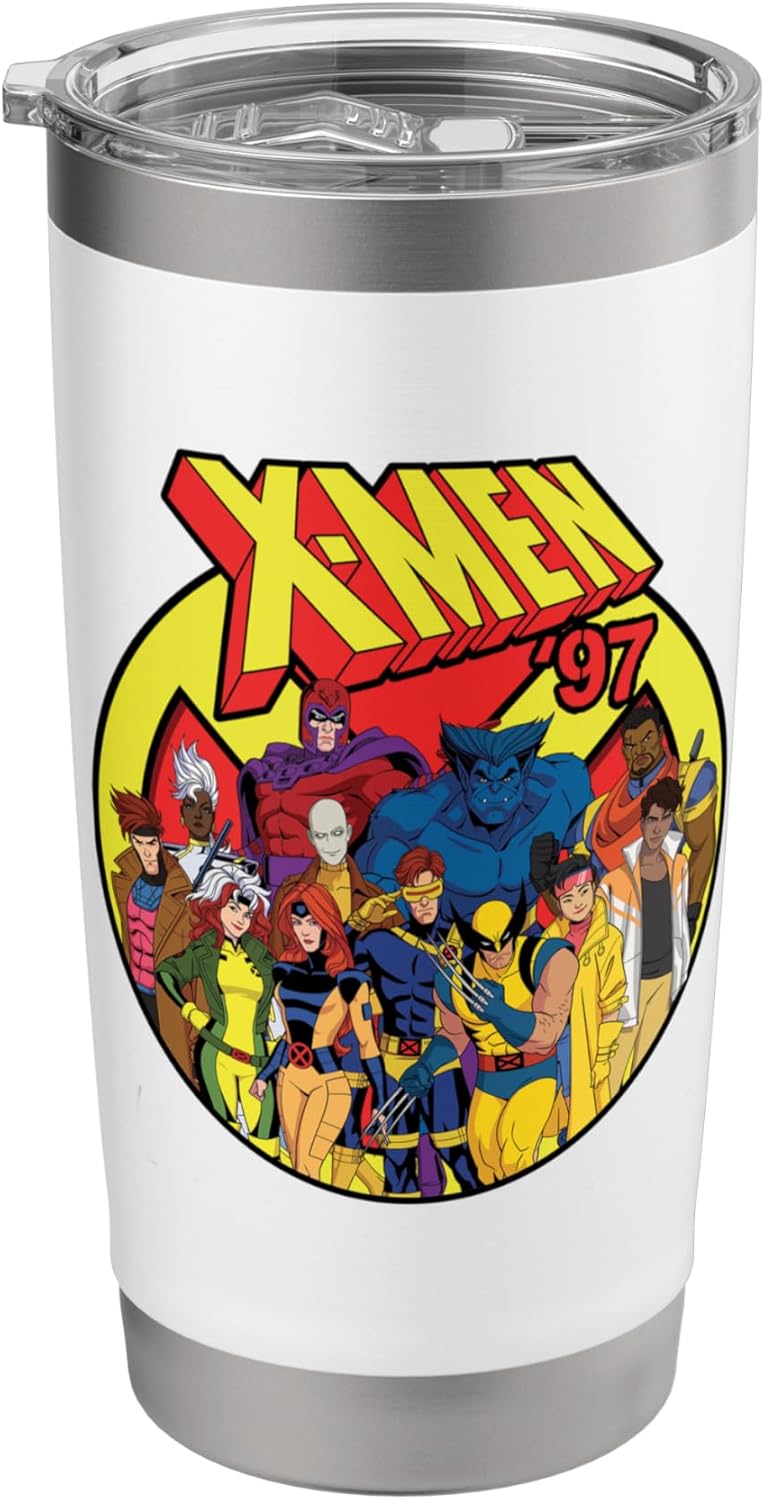 Marvel Studios X-Men '97 Animated Series Team and Title Logo Stainless Steel Insulated Tumbler