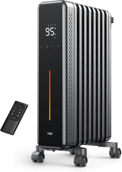 1500W Verwarmer met Afstandbeheer en 70° Ossillerende Ruimteverwarmer met Afstandbeheer, Elektriese Verwarmingstoestelle vir Binnenshuise Gebruik