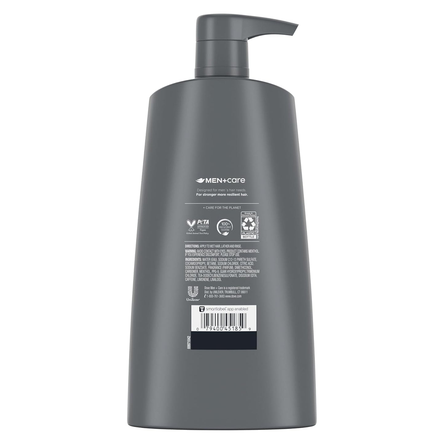 DOVE MEN CARE 2-in-1 Shampoo and Conditioner - Fresh and Clean Nourishes and Invigorates Helps Strengthen Hair 25.4 oz (4ct)