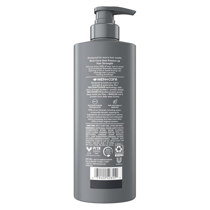 DOVE MEN + CARE Shampoo Eucalyptus & Birch for Real Hair that Powers Up Hair Strength, w/ Revitalizes & Fortifies, 18 fl oz (2 CT)