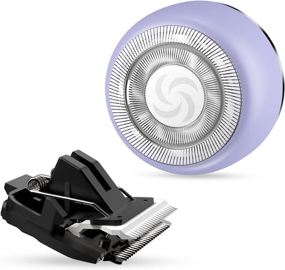Replacement Shaver and Timmer Head Kit for EC20 Bikini Trimmer (Purple)