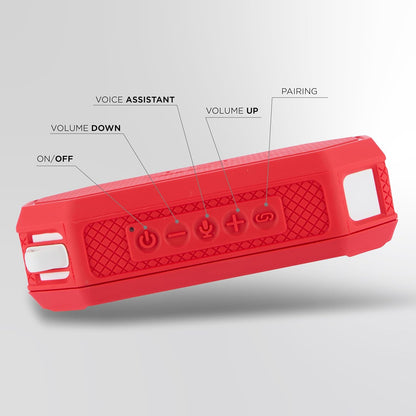Altec Lansing x Boston RED SOX - Draagbare Bluetooth-luidspreker HYDRAMINI 2.0, IP67 Waterdig, 8W Uitset, 12h Speeltyd, USB-C Vinnige Laai, Stemassistent-integrasie (Boston Red Sox)