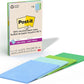 Post-it Sticky Notes, 2X The Sticking Power, 4x6 Inches - 4 Pads, 45 Sheets/Pad, Oasis Collection - (Pack of 2)