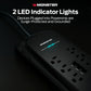 Monster Power Surge Protector w/ 4,050 Jules Rating — Heavy Duty Power Strips with Surge Protection, 8 Outlets, USB-A & USB-C, 2 Coax, 5 Ethernet Ports, Fireproof MOV, Dual Mode (6FT Cord, Black)