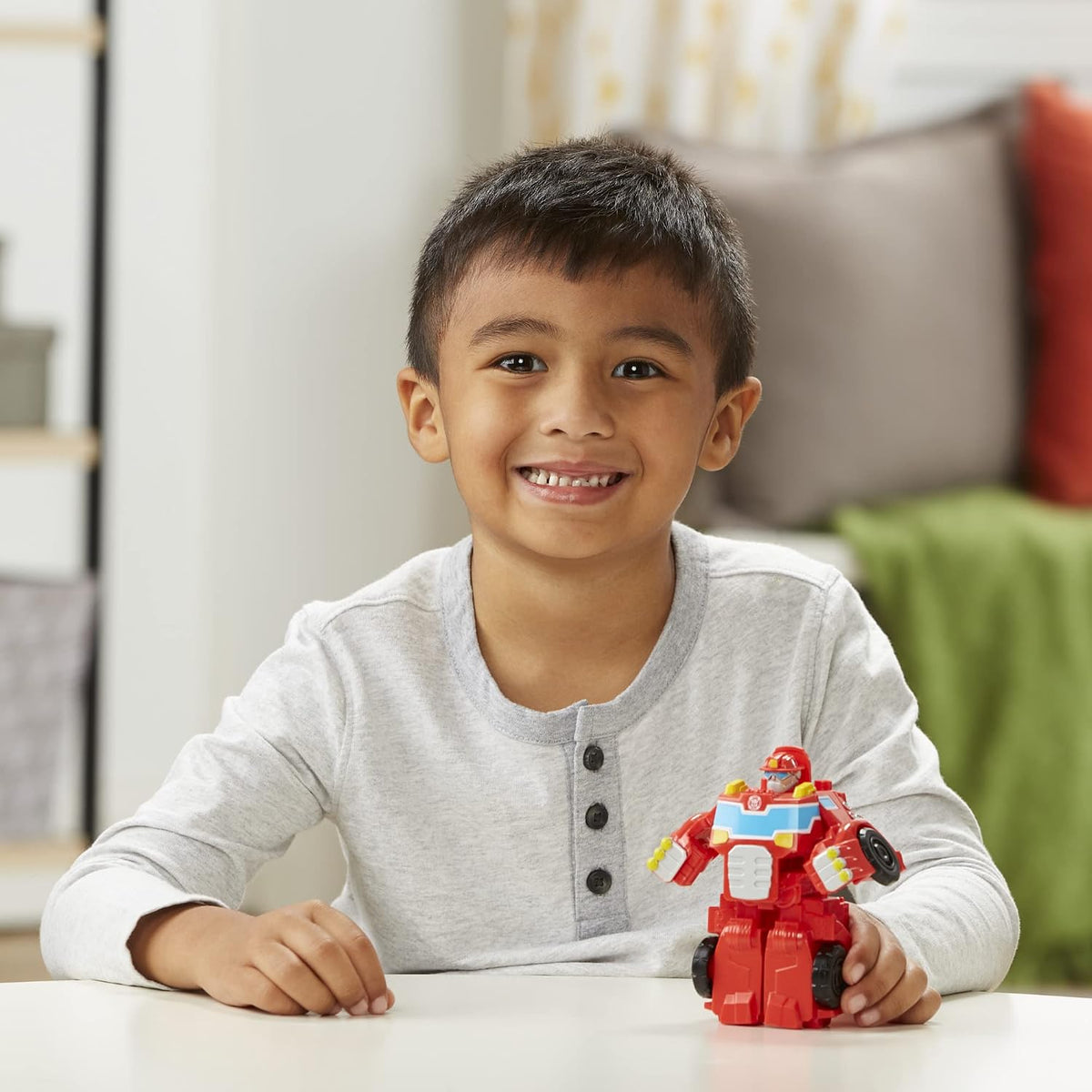 Transformers Playskool Heroes Rescue Bots Academy Team Heatwave The Fire-Bot, Kids Converting Robot Toy, 4.5-Inch Action Figure ( Ages 3+)