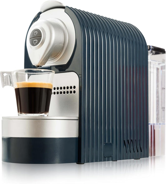 Mixpresso Blou Espresso Masjien vir Nespresso Versoenbare Kapsule, Enkelbedien Koffiemaker Programmeerbaar vir Espresso Peule, Premium Italiaanse 19 Bar Hoëdruk Pomp 27oz, 1400w Kapsule Koffiemaker