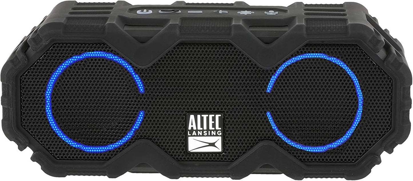 Altec Lansing LifeJacket Mini - Waterdigte Bluetooth-luidspreker met Lig, Draagbare Koordlose Luidspreker vir Swembad, Strand, Stap, Sport, Kamp, 16 Uur Speeltyd, Dryf in Water
