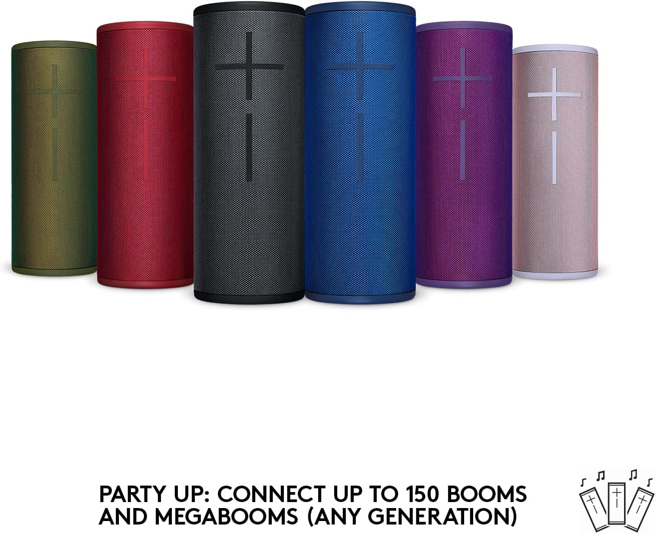 Ultimate Ears Megaboom 3 Portable Wireless Bluetooth Speaker (Powerful Sound + Thundering Bass, Bluetooth, Magic Button, Waterproof, Battery 20 Hours) - Sunset Red