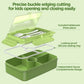 Large Bento-Style Leakproof w/ 4 Compartments Food Storage w/ Tableware Reusable On-the-Go Meal - Green