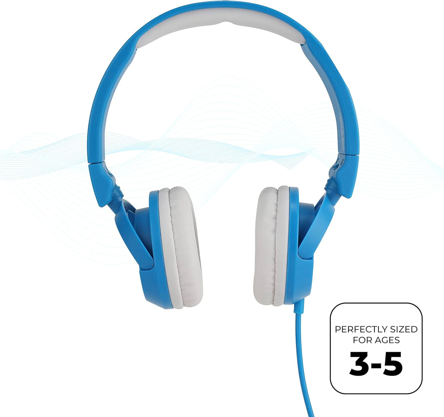 Altec Lansing Oor-die-oor-koptelefoon vir Kinders - Volumebeperkende Tegnologie vir Ontwikkelende Ore, Ouderdomme 3-5, Ideaal vir Tuisleer, Blou