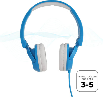 Altec Lansing Oor-die-oor-koptelefoon vir Kinders - Volumebeperkende Tegnologie vir Ontwikkelende Ore, Ouderdomme 3-5, Ideaal vir Tuisleer, Blou