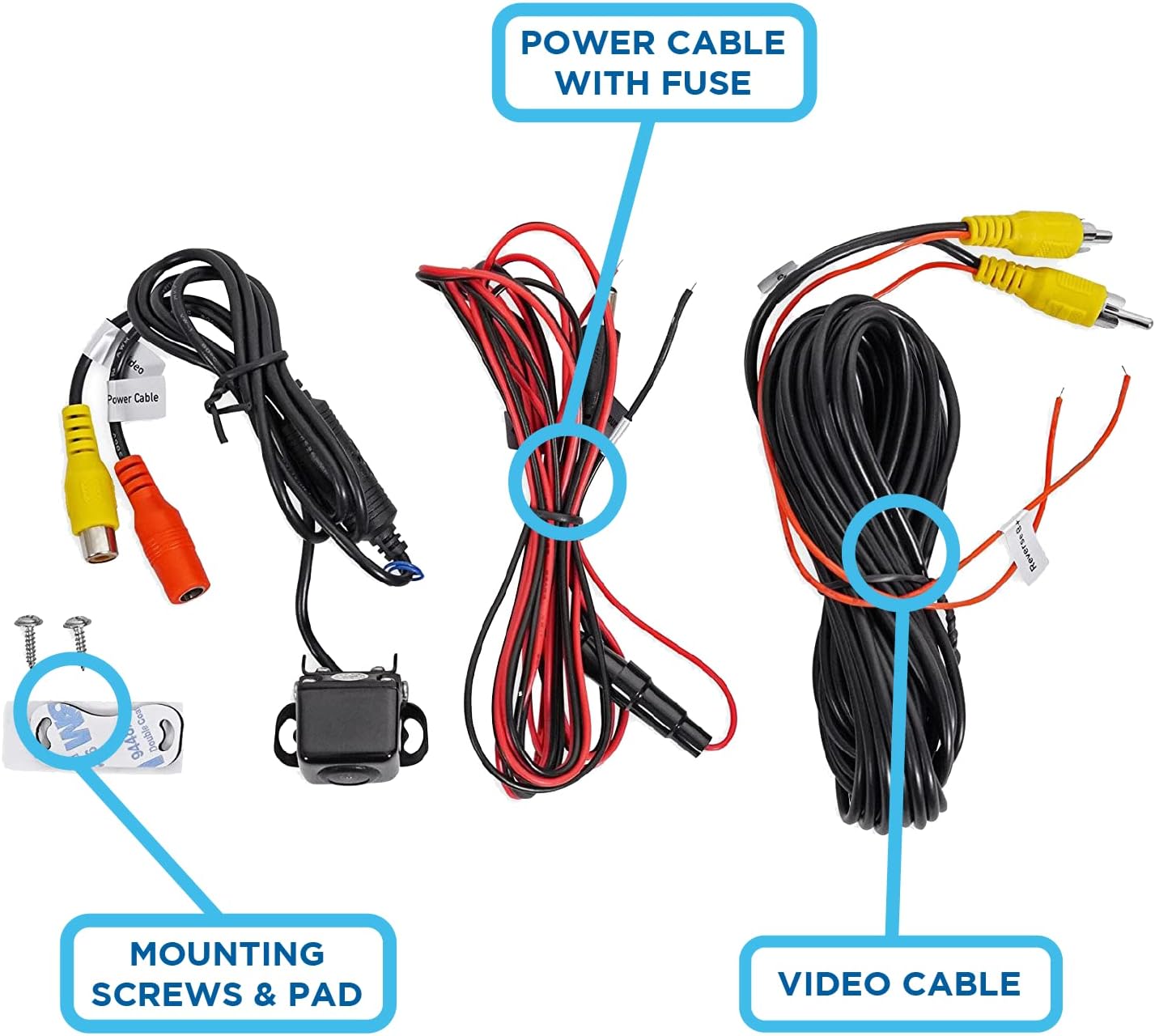 Backup Camera for Car Truck | LED High Definition Picture | Wide Viewing Angle | Parking Guides | IP67 Waterproof