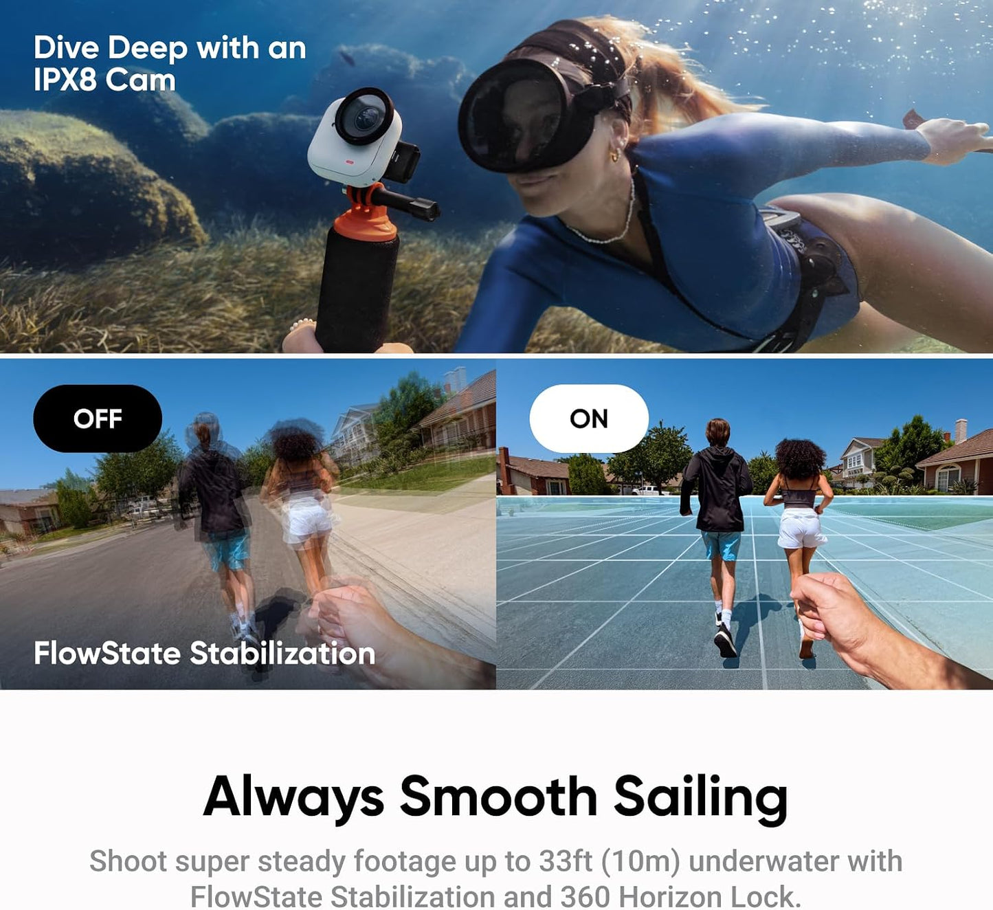 Insta360 GO Ultra Cycling Bundle - Small 4K Vlogging Camera, Hands-Free, POV Cam, 1/1.28" Sensor, 53g Lightweight, 156° FOV, 200 Min Battery Life, Magnetic Wearable Action Camera for Sports, Vlog