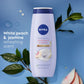 NIVEA Refreshing White Peach and Jasmine Body Wash with Nourishing Serum, Scented Body Wash for Women, Enriched with Provitamin B5 and Vitamin E, 20 Fl Oz Bottle - 3 Pack