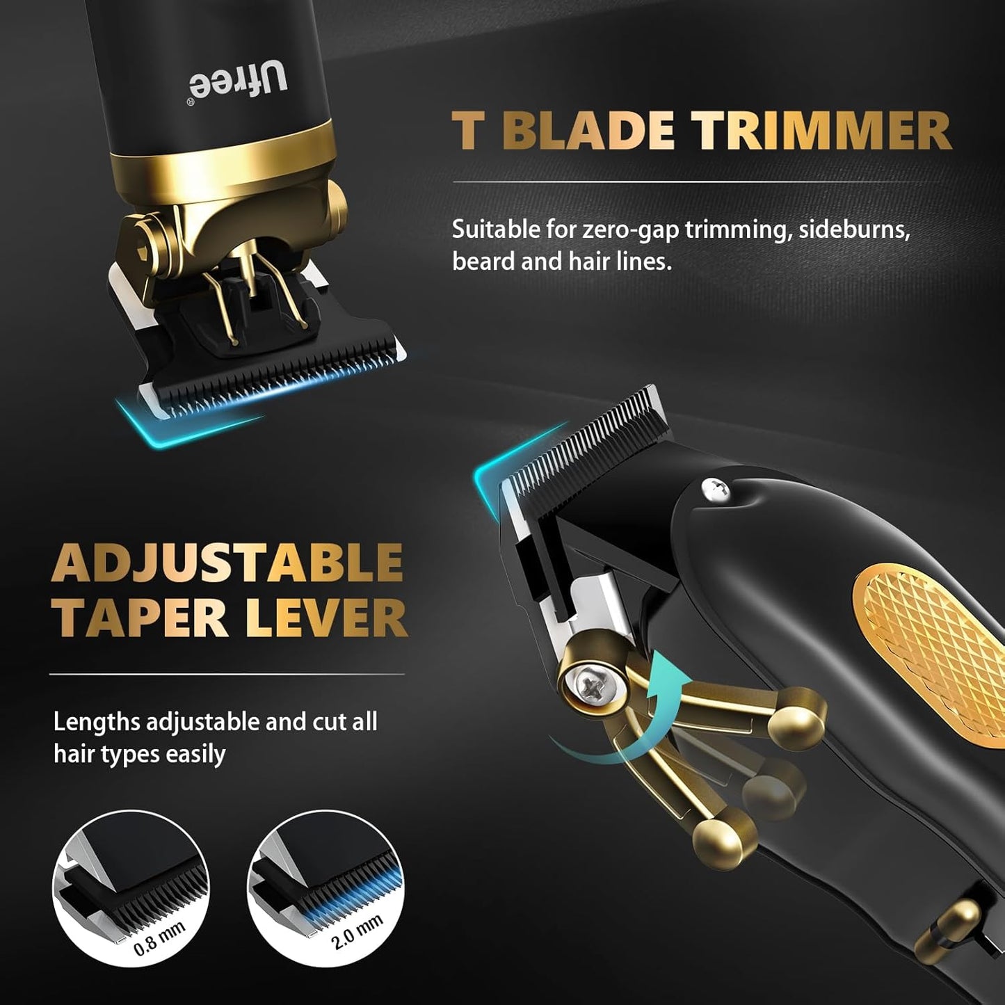Hair Clippers for Men, Professional Clippers and Trimmers Set, Cordless Clippers for Hair Cutting, Beard Trimmer, Barber Clippers, Rechargeable Electric Shaver, Gifts for Men
