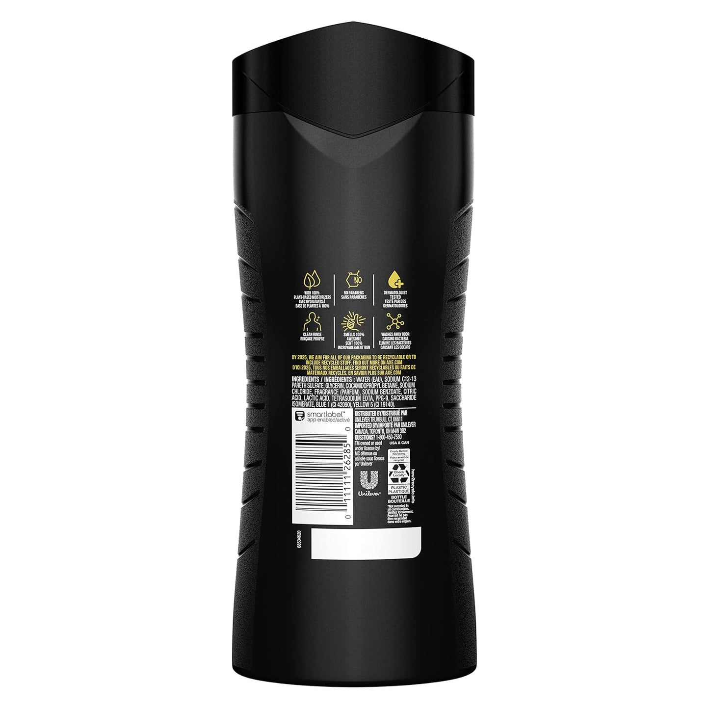 AXE Body Wash for Long Lasting Freshness Apollo Sage and Cedarwood Men's Body Wash with Odor-Busting Prebiotics - 16 oz (Pack of 2)
