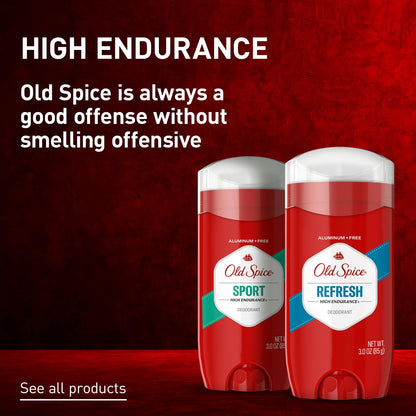 Old Spice Aluminum Free Deodorant For Men, 24/7 Sweat Defense & Odor Protection - Sport Scent - 3.0 oz (Pack of 3)