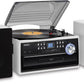 JTA-475 3-Speed Turntable w/ CD, Cassette & AM/FM Stereo Radio + Bonus 2 Pack Record Player Replacement Needles
