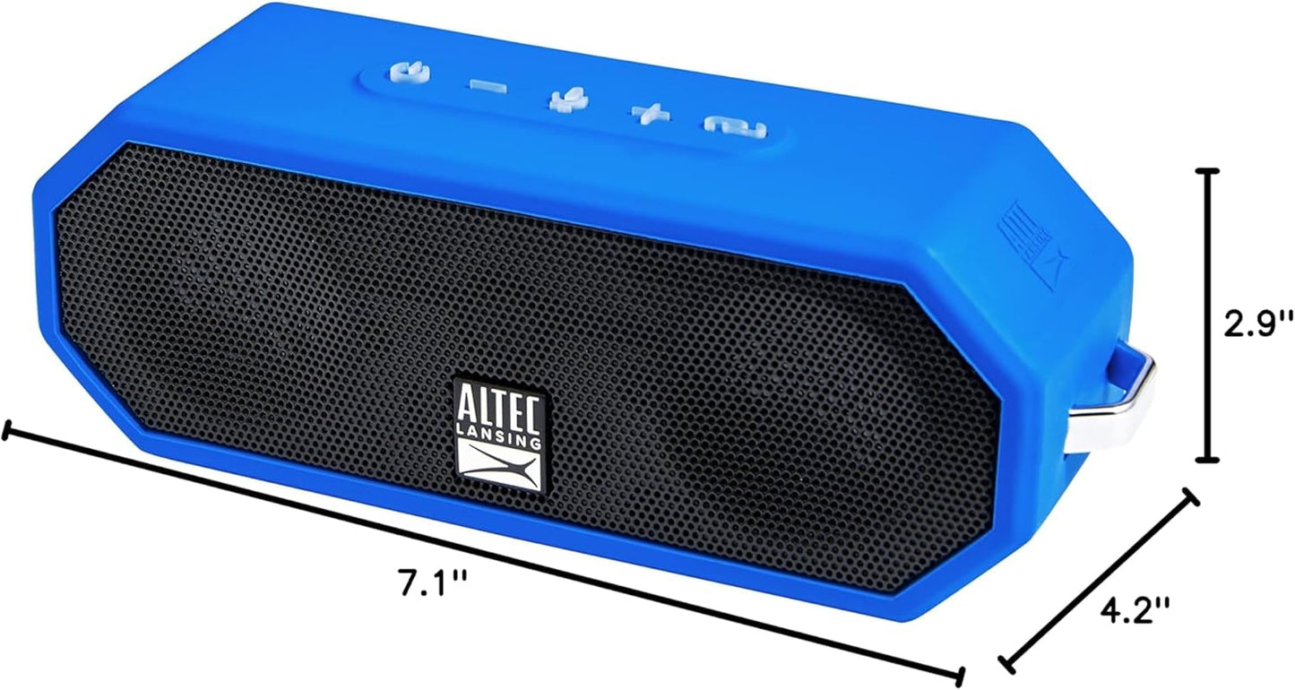 Altec Lansing LifeJacket H2O 4 - Waterdigte Bluetooth-luidspreker, Duursame en Draagbare Luidspreker met Stemassistent, 10 Uur Batterylewe en 30 Meter Reikwydte, Koninklike Blou