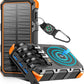 Solar Charger Power Bank 49800mAh Wireless Charger QC 3.0 Fast Charging Power Bank 8 Outputs 4 Inputs Solar Portable Charger Compatible with All Mobile Devices,SOS/Strobe/Strong Flashlights